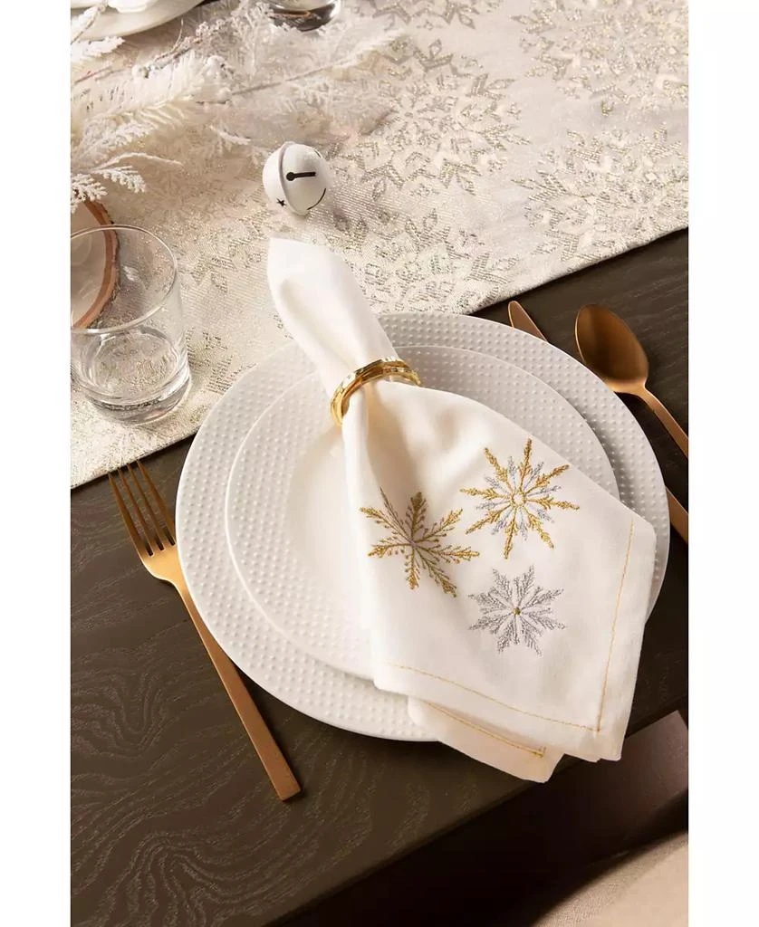 Design Imports Sparkle Snowflakes Embroidered Napkin, Set of 6 7