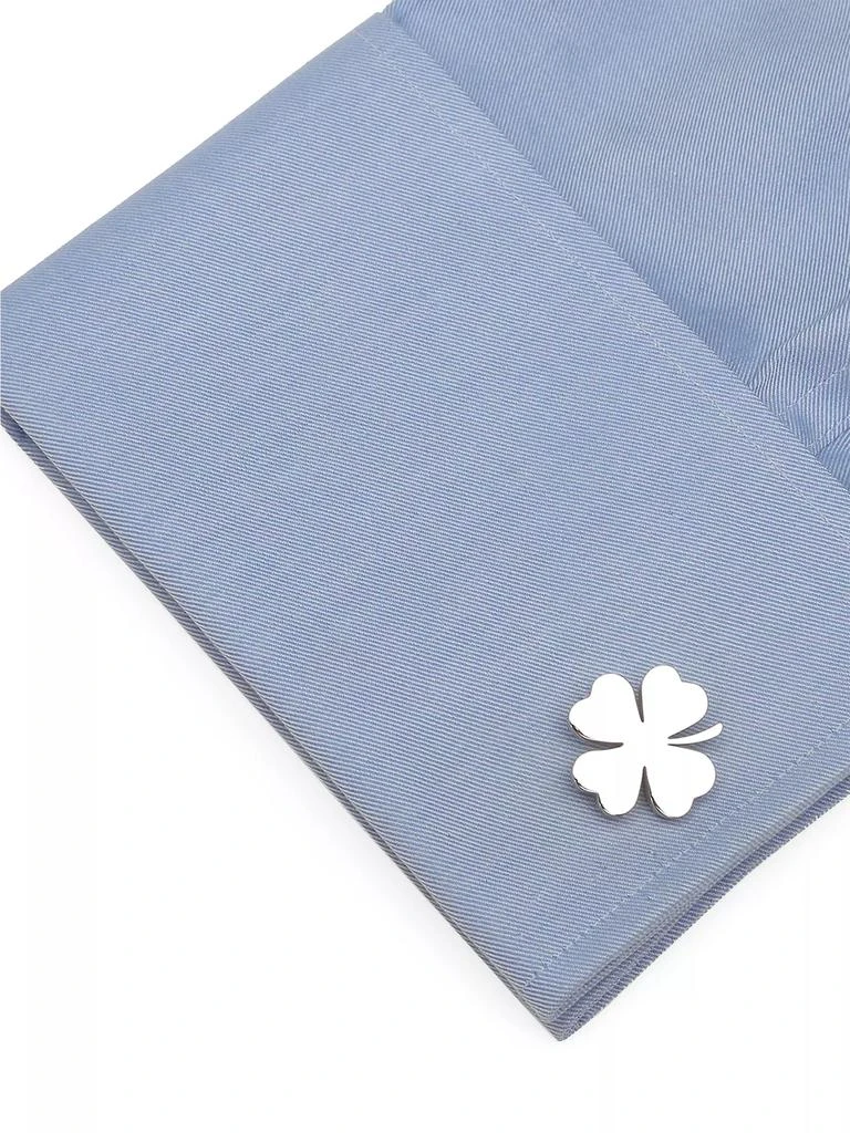 Cufflinks Inc. Four-Leaf Clover Stainless Steel Cufflink 2