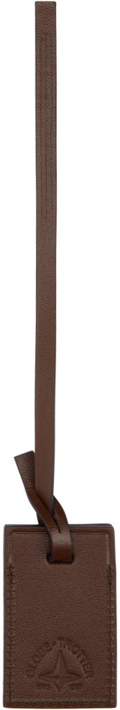 Globe-Trotter Brown Leather Luggage Tag
