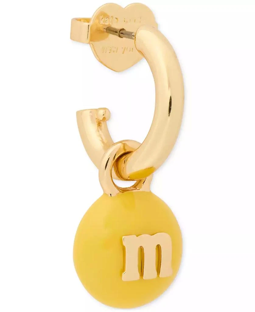 Kate Spade M&M X Gold-Tone M&M Charm Huggie Hoop Earrings 3