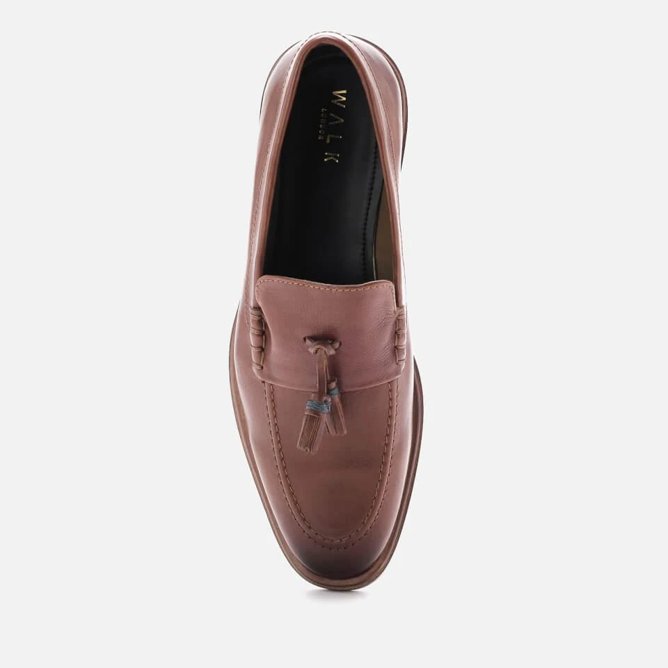 Walk London WALK LONDON MEN'S WEST TASSEL LEATHER LOAFERS - TAN 3