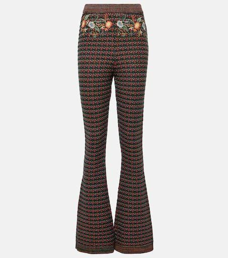 ETRO Embroidered high-rise flared pants 1