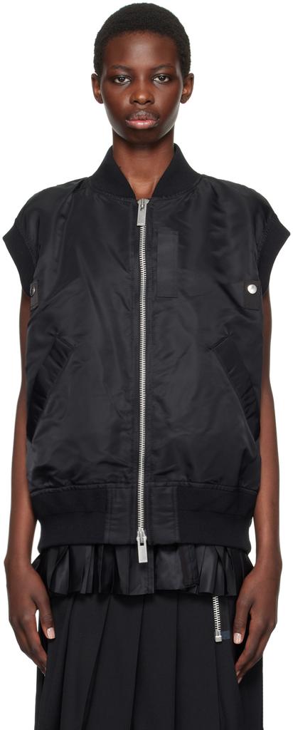 Sacai Black Twill Vest - Gilets - Compare Prices from 6+ Stores