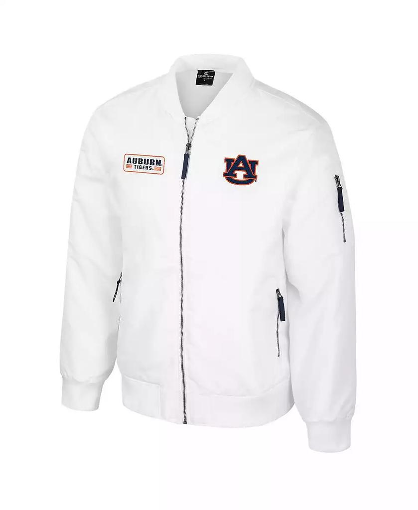 Colosseum Men's Auburn Tigers White Rabbit Full-Zip Bomber Jacket