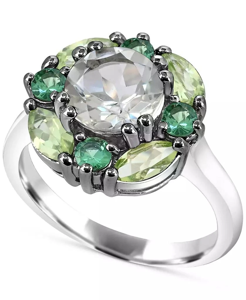 Macy's Multi-Gemstone Cluster Ring (3-5/8 ct. t.w.) in Sterling Silver 1