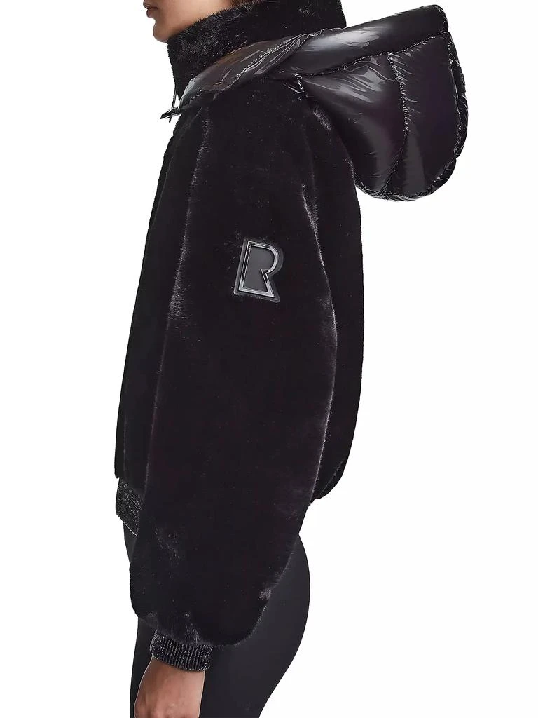 RUDSAK Tori Faux-Fur Zip-Up Bomber Jacket 4
