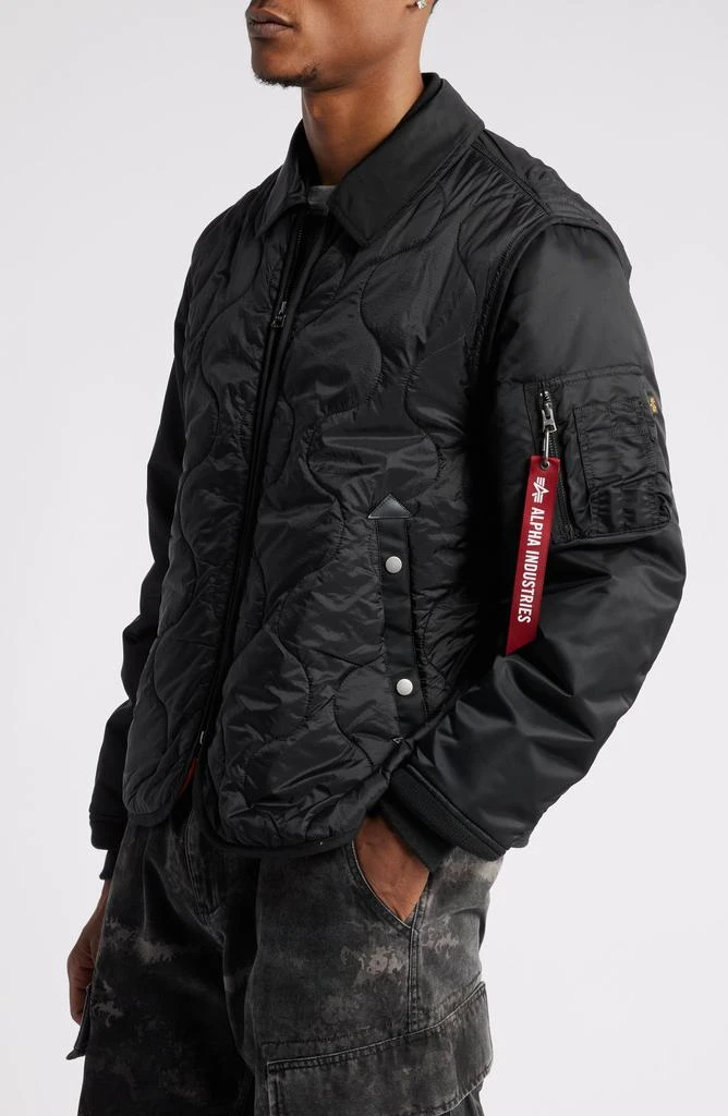 Alpha Industries Quilted Mixed Media Ripstop Utility Jacket 3
