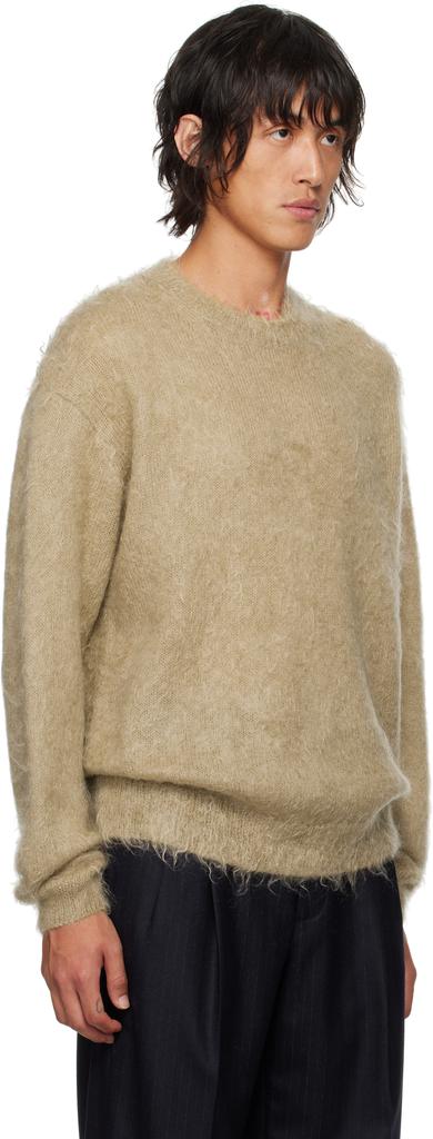 AURALEE Beige Super Kid Mohair Sweater - Hoodies - Free Shipping