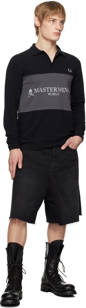 mastermind JAPAN Black Fred Perry Edition Logo Panel Polo 4
