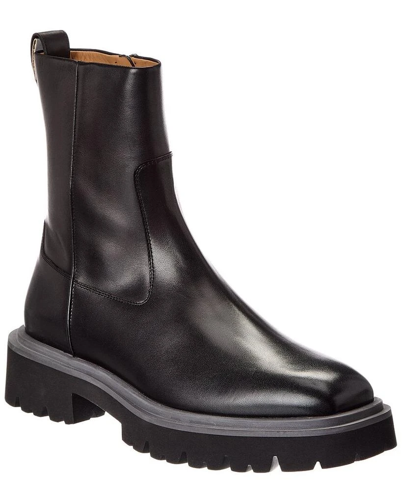 Salvatore Ferragamo Ferragamo Fulvio Leather Bootie 1