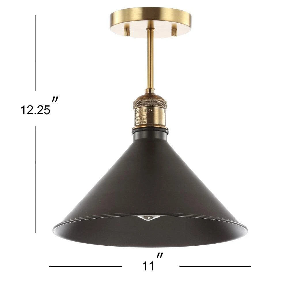 JONATHAN Y Nick 11" Metal LED Semi-Flush Mount 4