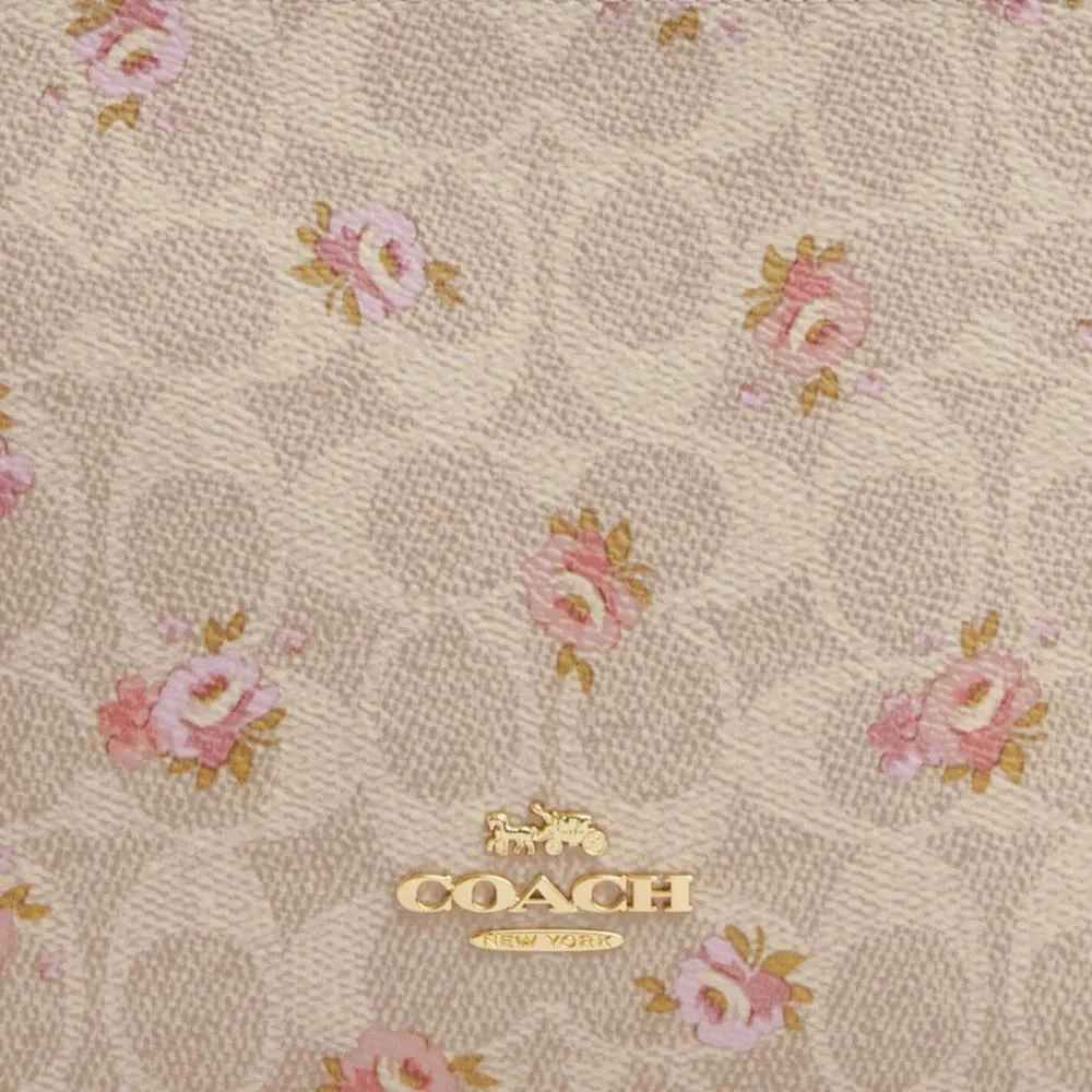 Coach Slim Crossbody Bag In Signature Canvas With Floral Print 6