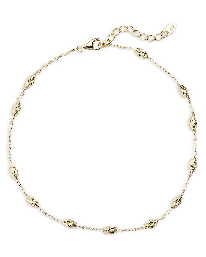 Argento Vivo Bead Station Link Bracelet in 18K Gold Plated Sterling Silver