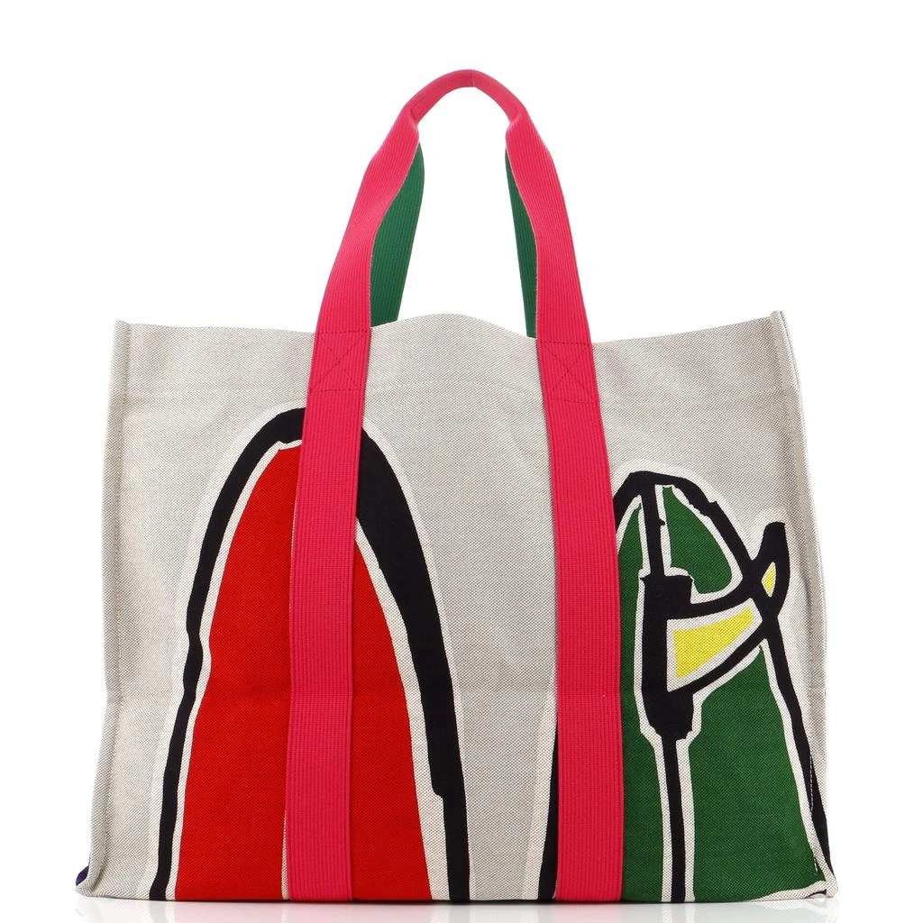 Hermes Beach Bag Printed Toile Maxi 4