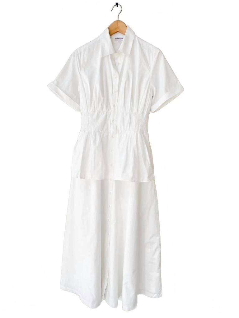 Rosie Assoulin Boogie Woogie Bugle Boy Dress In White 2