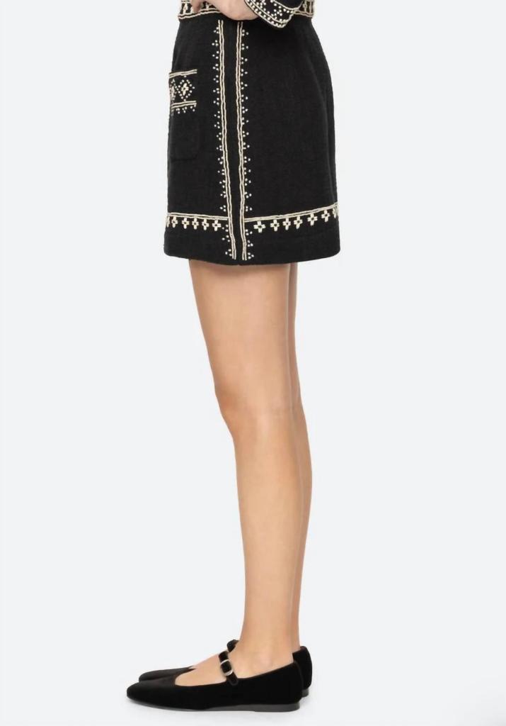 Sea Sea - Mille Embroidery Mini Skirt