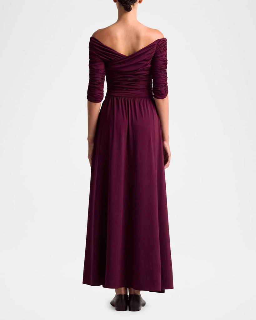 Altuzarra Char Off-Shoulder Ruched Long Dress 3