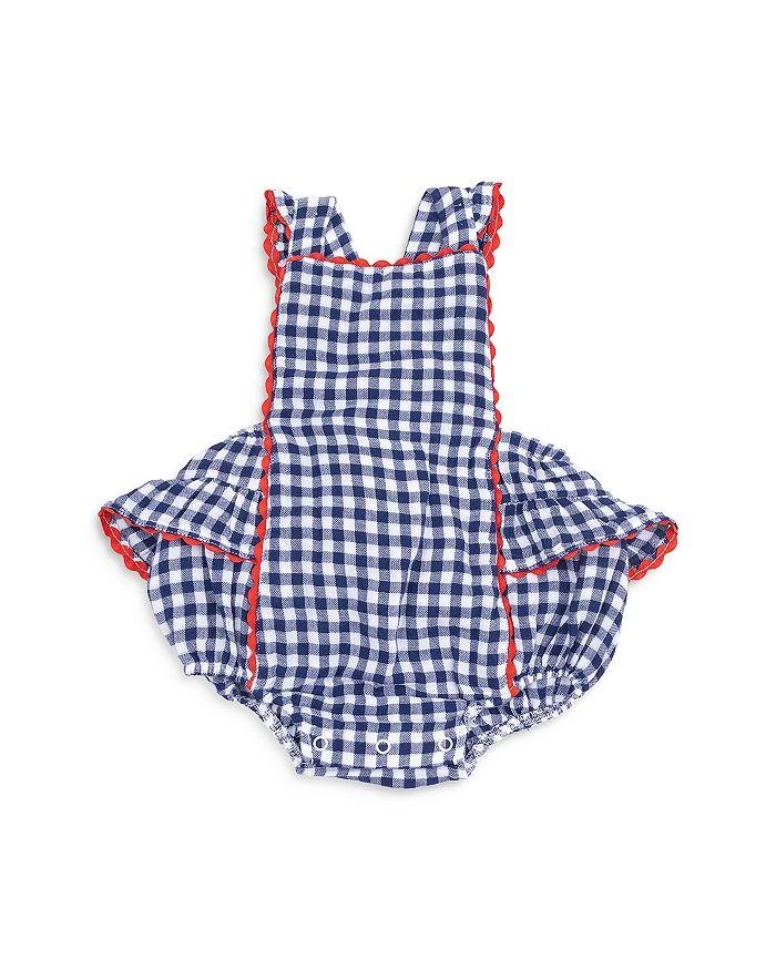 Angel Dear Girls' Gingham Ric Rac Ruffles Sunsuit - Baby 1