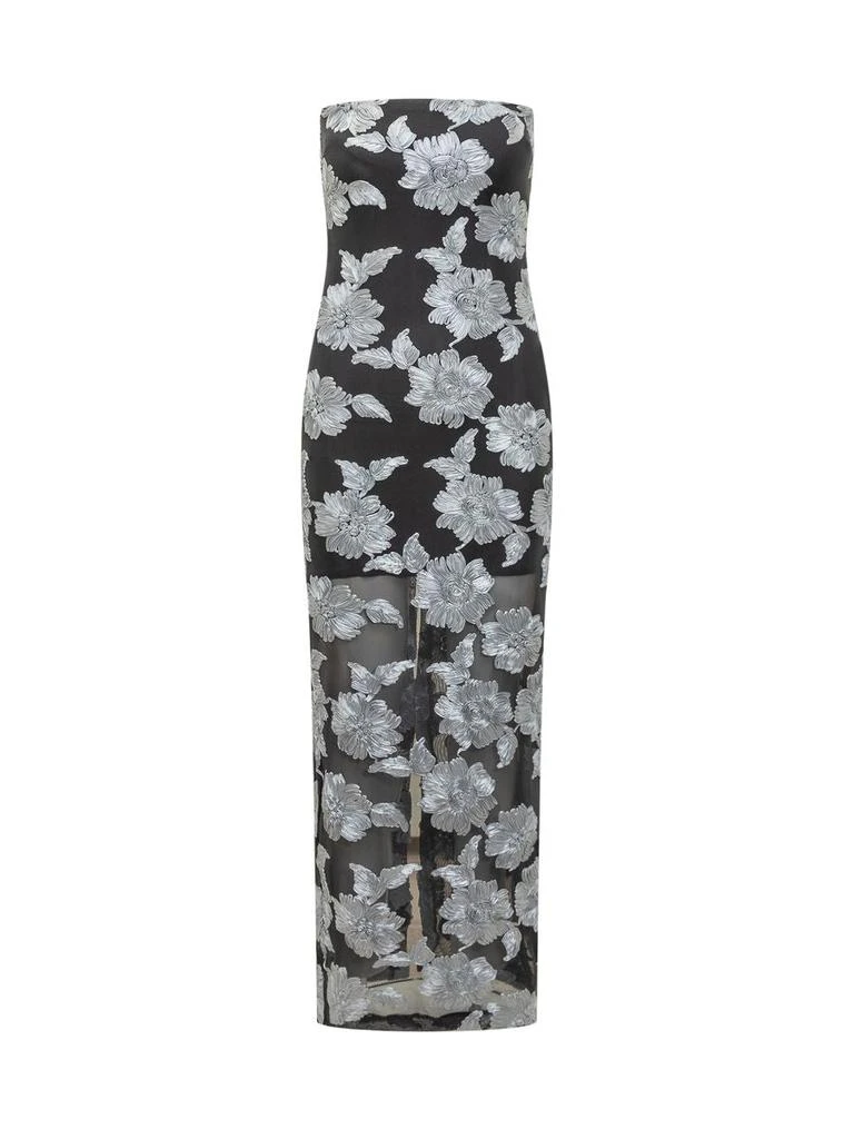 ROTATE Birger Christensen Rotate Birger Christensen Floral Long Dress With A Slit 1