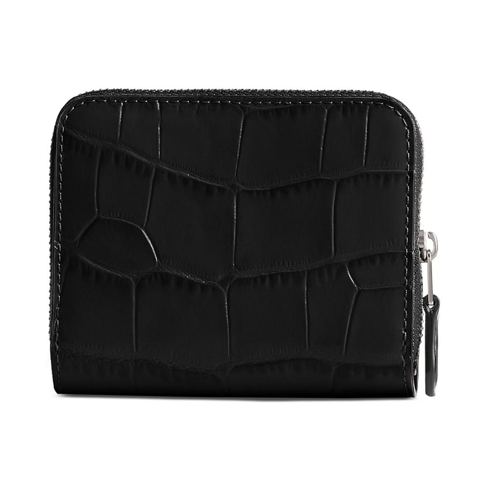 COACH Embossed Croc Leather Billfold Wallet