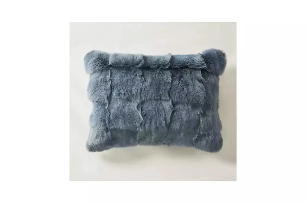 Z Gallerie Fur Lumbar 14" x 20" - Blue new arrivals