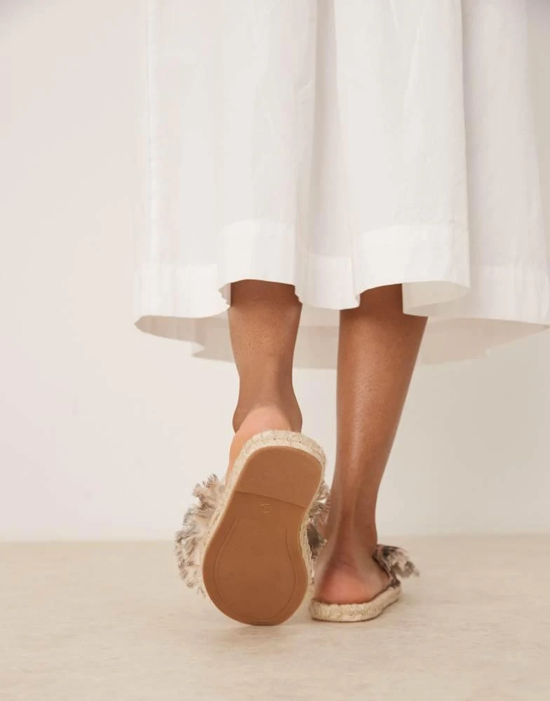 ASOS DESIGN Jem bow espadrille mule sandals in leopard – On Sale