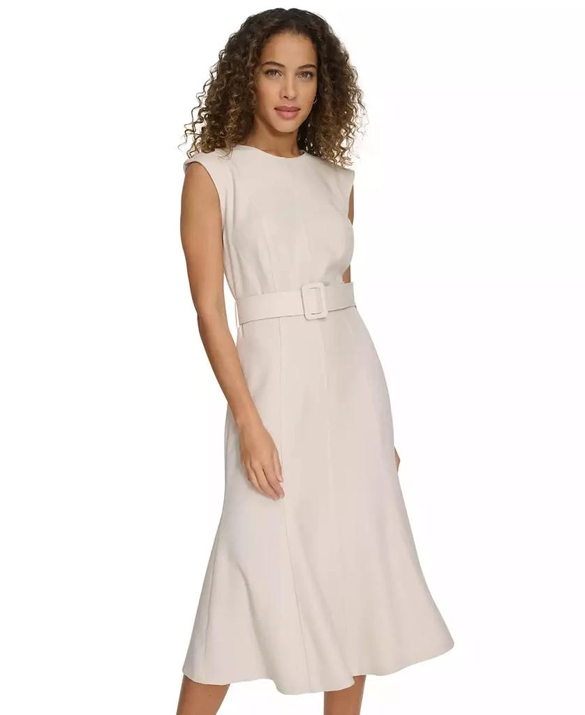 Calvin Klein Women's Belted A-Line Midi Dress 2