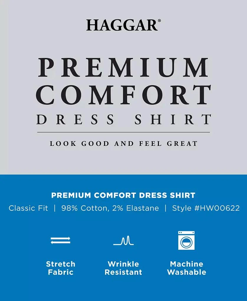 Haggar Men's Classic-Fit Premium Comfort Dress Shirt 7