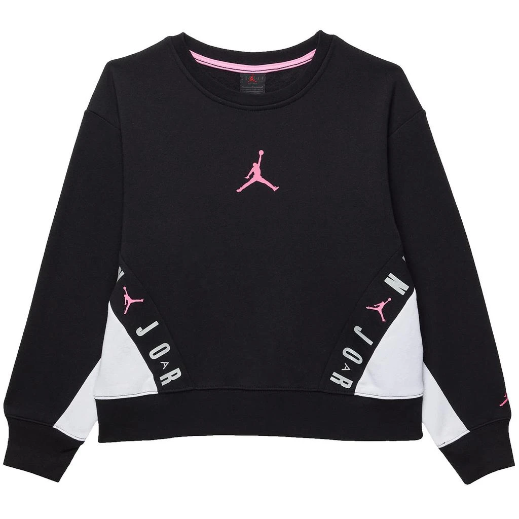 Jordan Kids Holiday Shine Glitter Crew Sweatshirt (Little Kids/Big Kids) 1