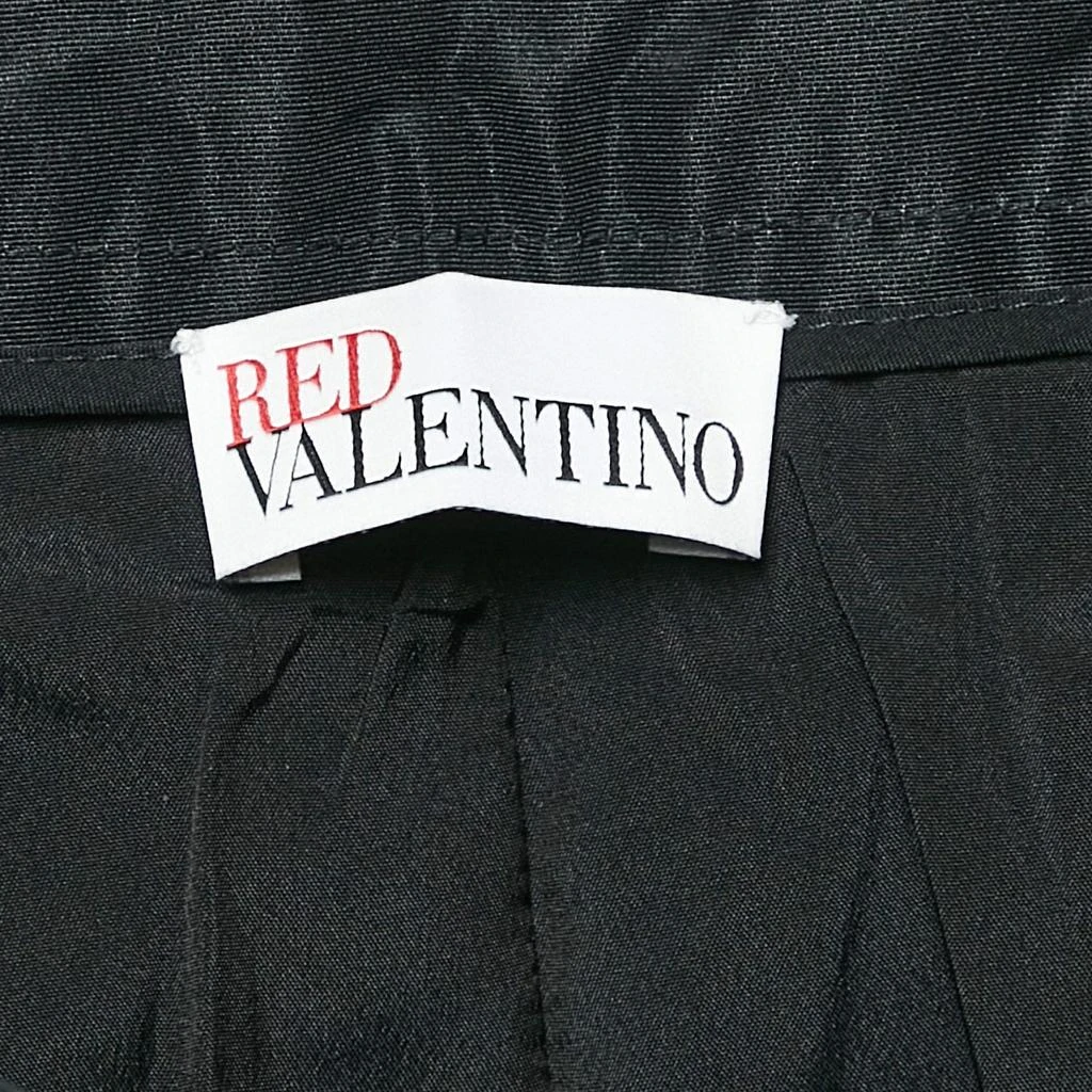 RED Valentino RED Valentino Black Faille Pleated Knee Length Skirt M 4