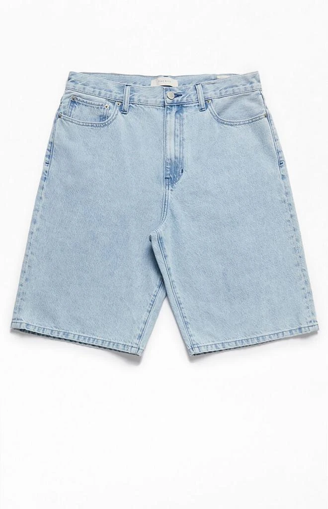PacSun Light Indigo Extreme Baggy Denim Shorts 1