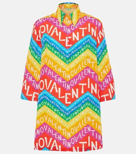 Valentino Logo cotton shirt dress 1