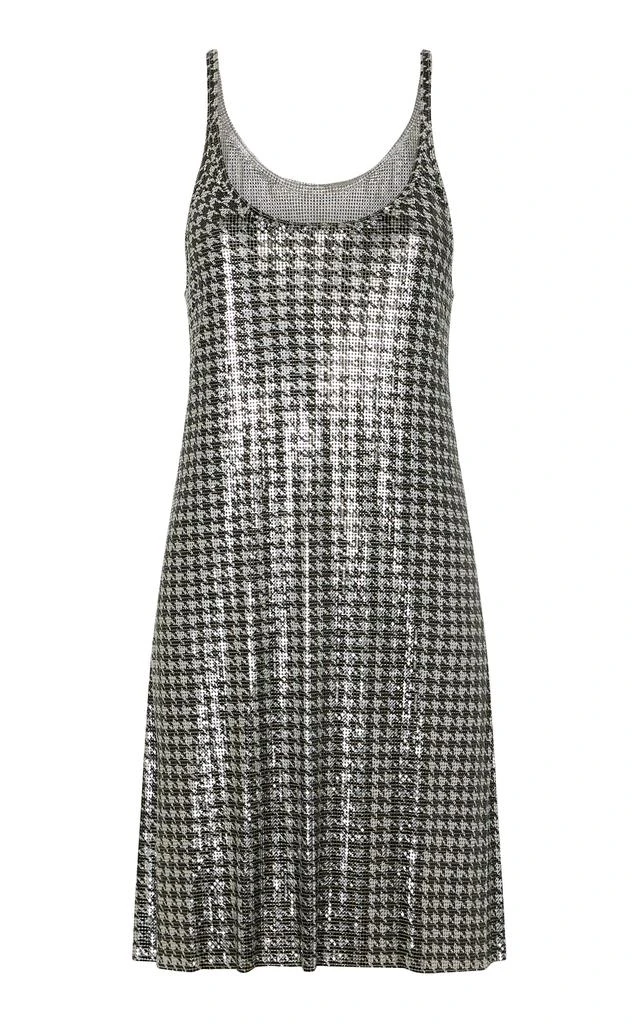 Rabanne Rabanne - Houndstooth Metallic Mini Dress - Silver - FR 40 - Moda Operandi 1