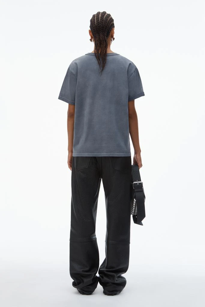Alexander Wang puff logo tee in cotton jersey 4