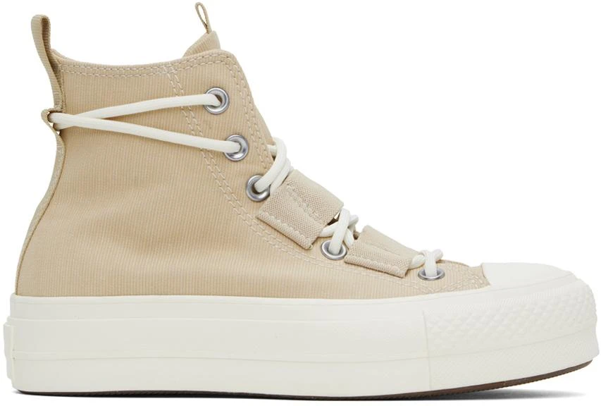 Converse Beige Chuck Taylor All Star Lift Platform High Top Sneakers 1