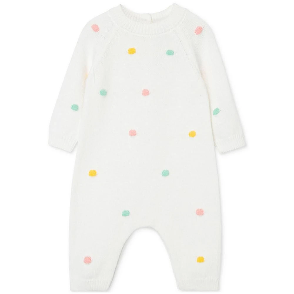 Little Me Baby Pastel Dots Sweater-Knit Coverall 1