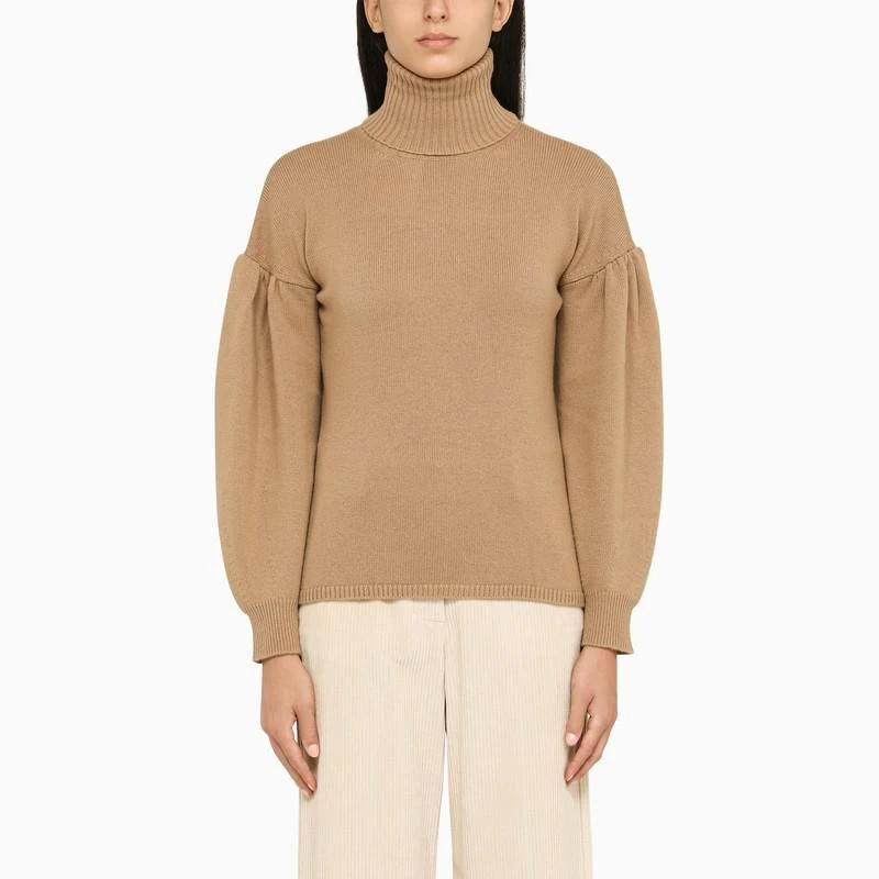 Max Mara Camel wool turtleneck sweater 1