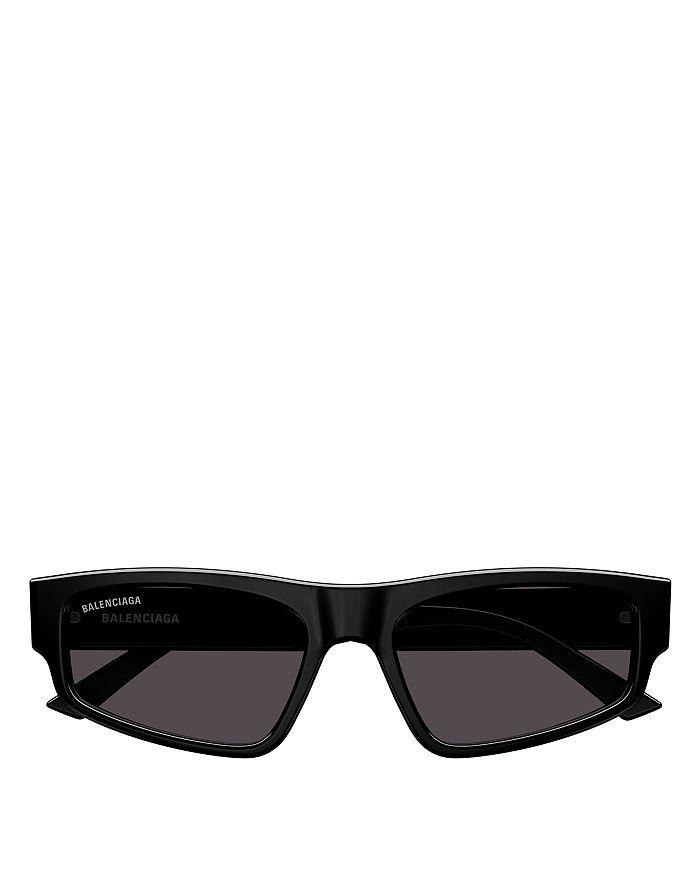 Balenciaga Flat Rectangular Sunglasses, 56mm