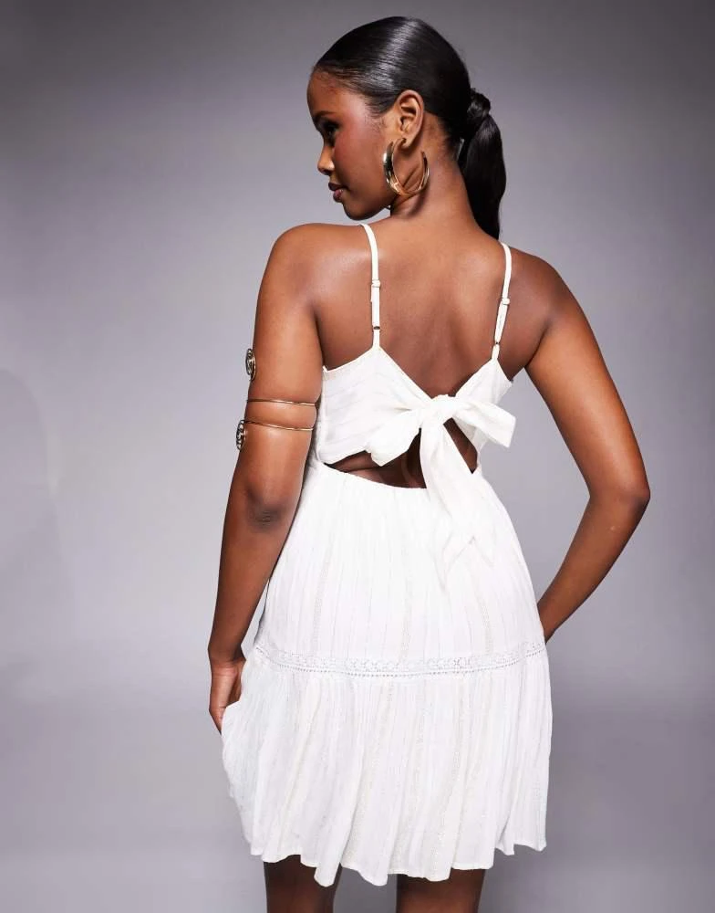 River Island River Island mini beach dress in white 1