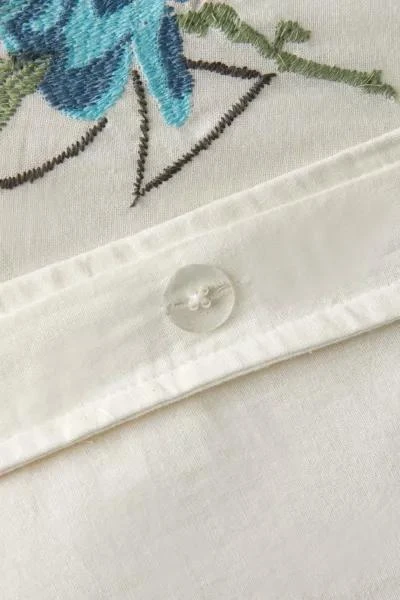 Urban Outfitters Flower Cards Embroidered Duvet Cover 5