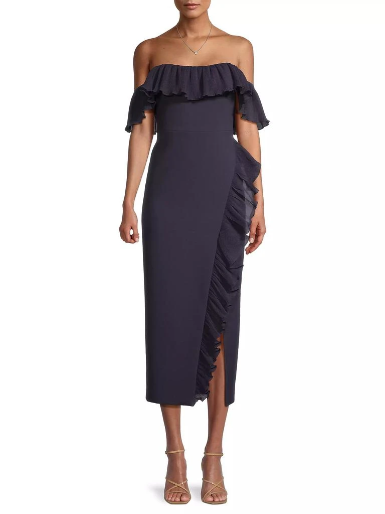 Likely Aldave Off-The-Shoulder Ruffled Midi-Dress 3