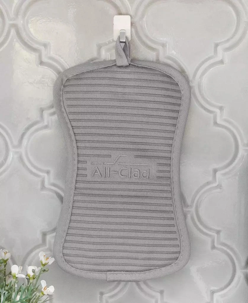 All-Clad Ribbed Silicone Cotton Twill Pot Holder, Set of 2 3