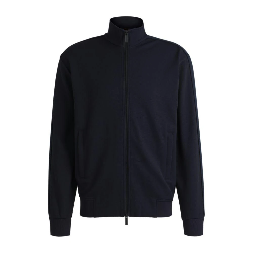 Hugo Boss x ASTON MARTIN jersey jacket with perforated leather stripe 1