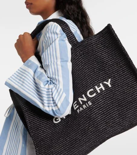 Givenchy G-Tote Medium raffia tote bag 7