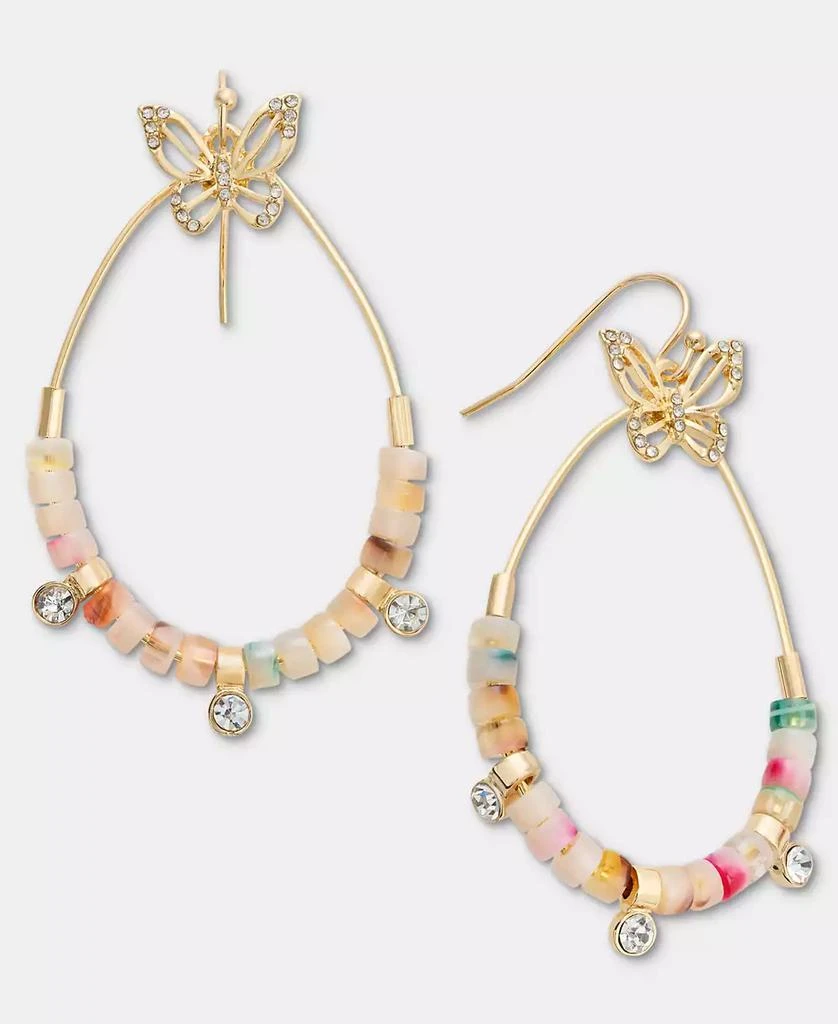 Lonna 
Lilly Gold-Tone Butterfly Beaded Teardrop Drop Earrings 2