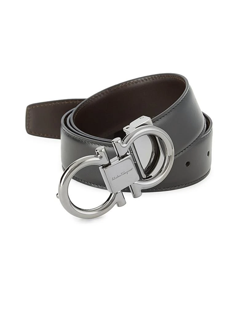 Salvatore Ferragamo Gancini Buckle Cut-to-Size Reversible Belt