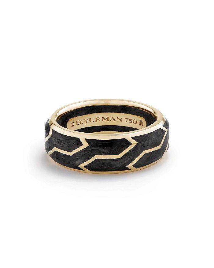 David Yurman Men's Forged Carbon Band Ring in 18K Gold