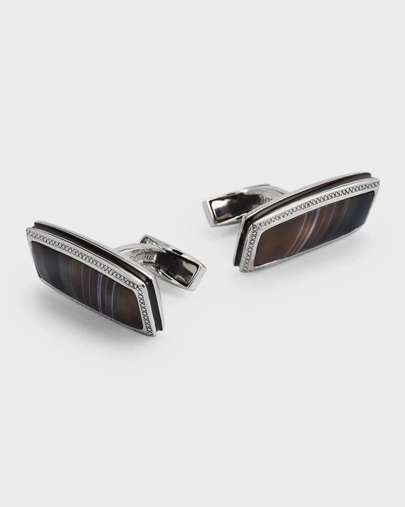 Tateossian Men's Azurite Rectangle Cufflinks 3