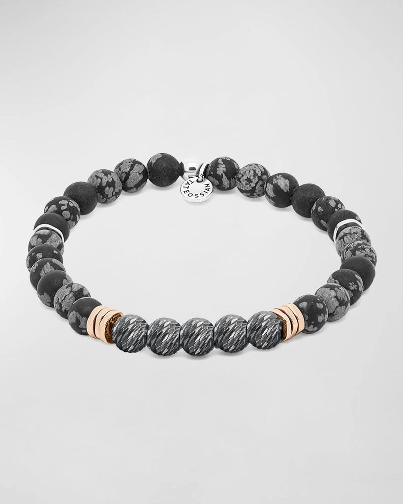 Tateossian Men's Stonehenge Bead Bracelet 1