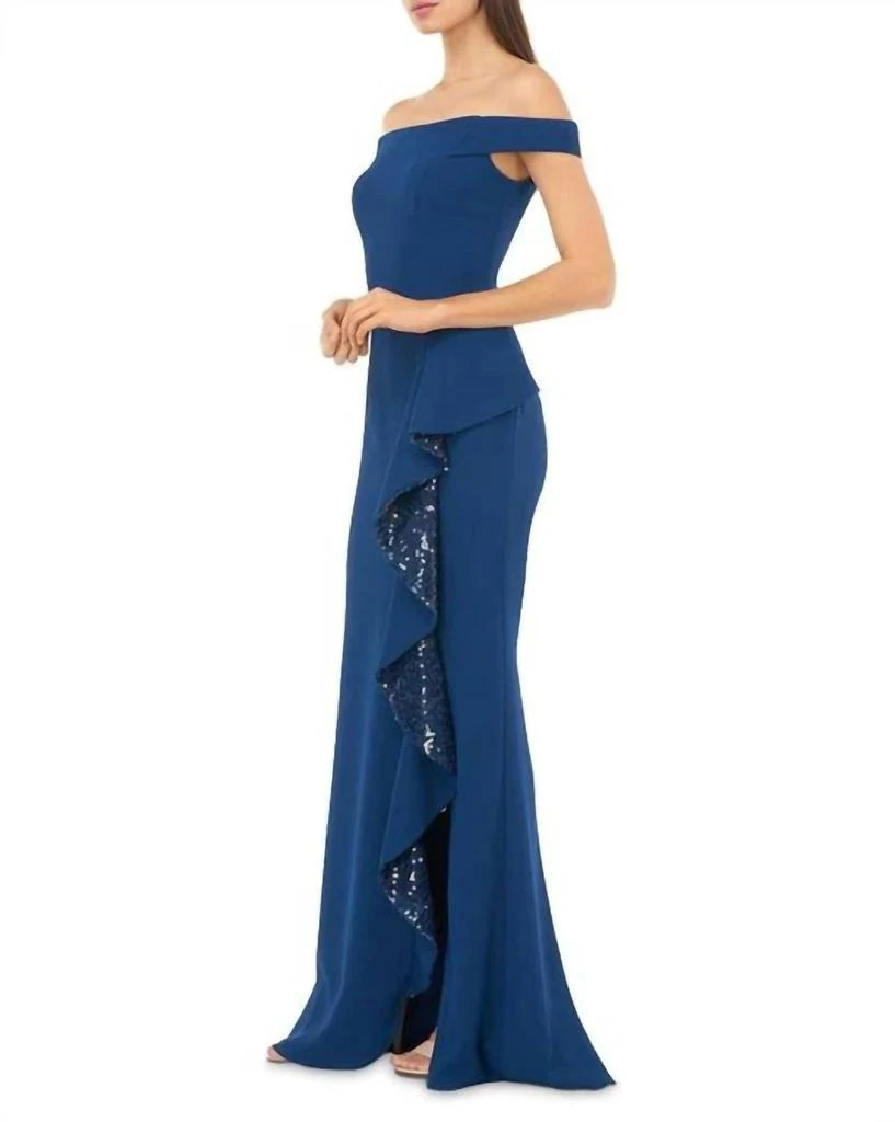 Carmen Marc Valvo Carmen Marc Valvo - Off The Shoulder Ruffle Gown 2